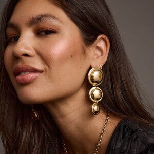 12th Tribe Echo Gold Dome Earrings Size O/SO/S